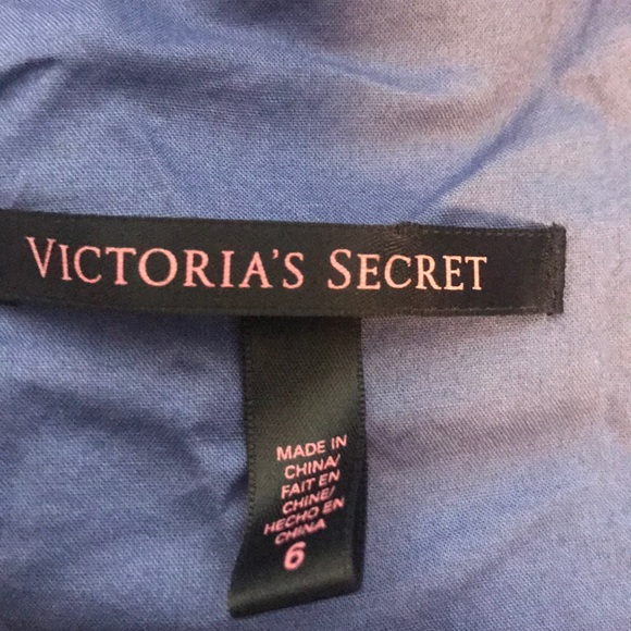 Victoria's Secret V-Neck Blue Polka Dot Dress - Picture 5 of 5